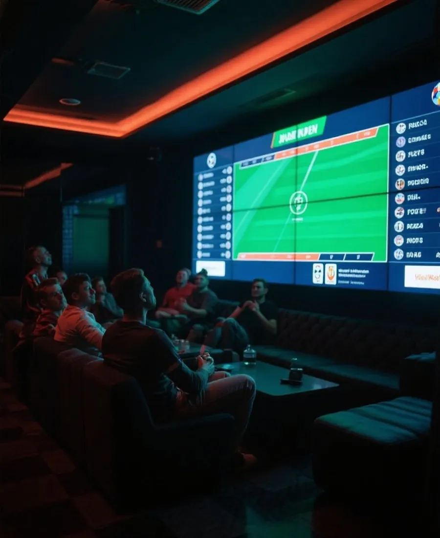 觀看賽程與直播資訊的球迷情境圖