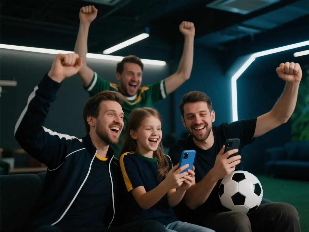 使用手機瀏覽世界盃內容示意圖